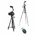 Vlog Shooting Kit for Iphone, Camera & Cell Phone Vlogging Kit with LED Lights, Selfie Stick Tripod & Selfie Light & Phone Clip with Microphone for Cell Phone Vlogging