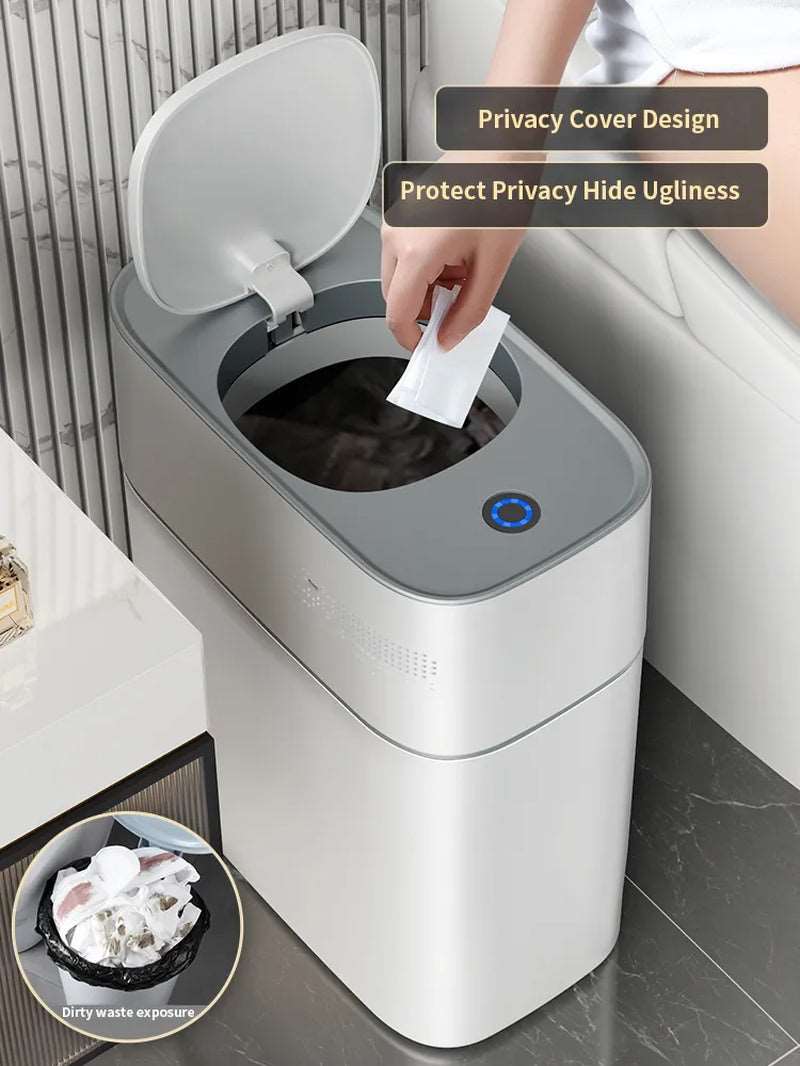 Joybos Smart Sensor Trash Can: Intelligent Induction for Bathroom and Home, Automatic Bagging, 14L Capacity - Prime Choice